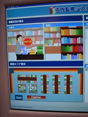 圖3：一旦將大量圖書由書架上拿走，就會因存在偷書的可能性而發(fā)出警告